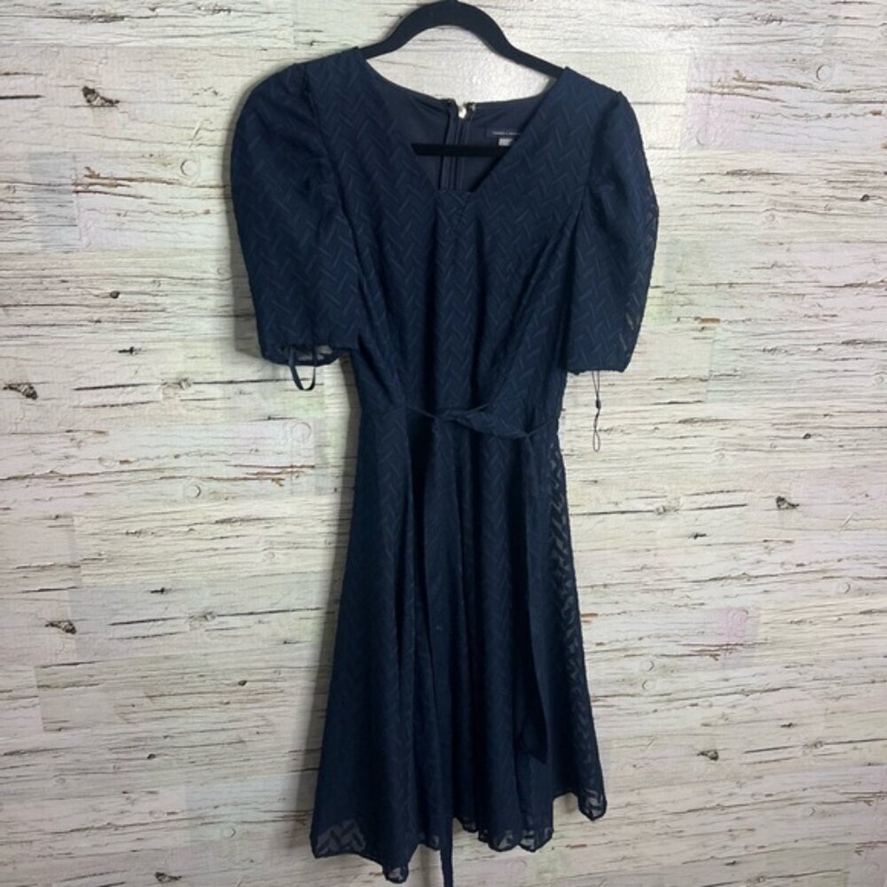 Tommy Hilfiger blue dress tee shirt swing with belt size 2